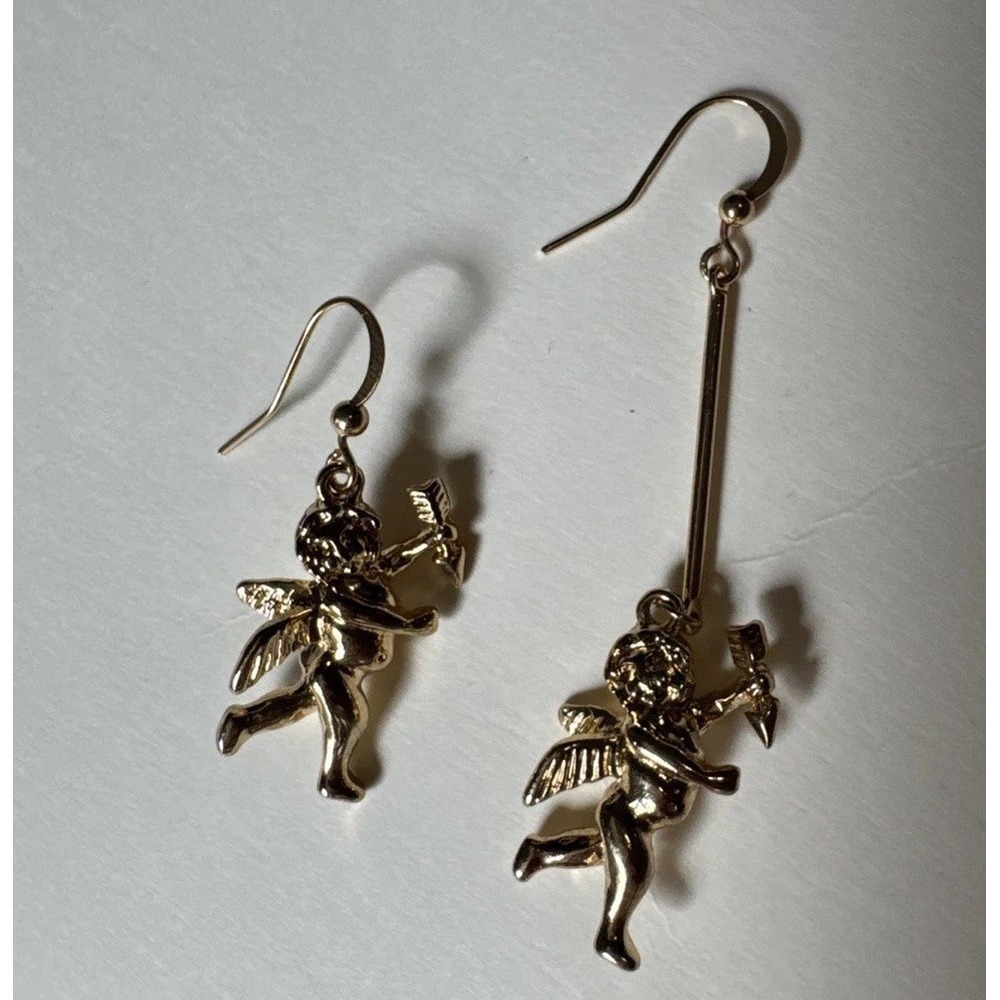 Gold Cupid Earrings New